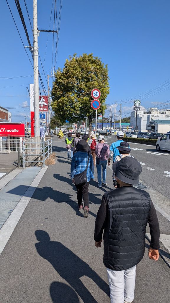 ウォーキング　往ドコモ辺り